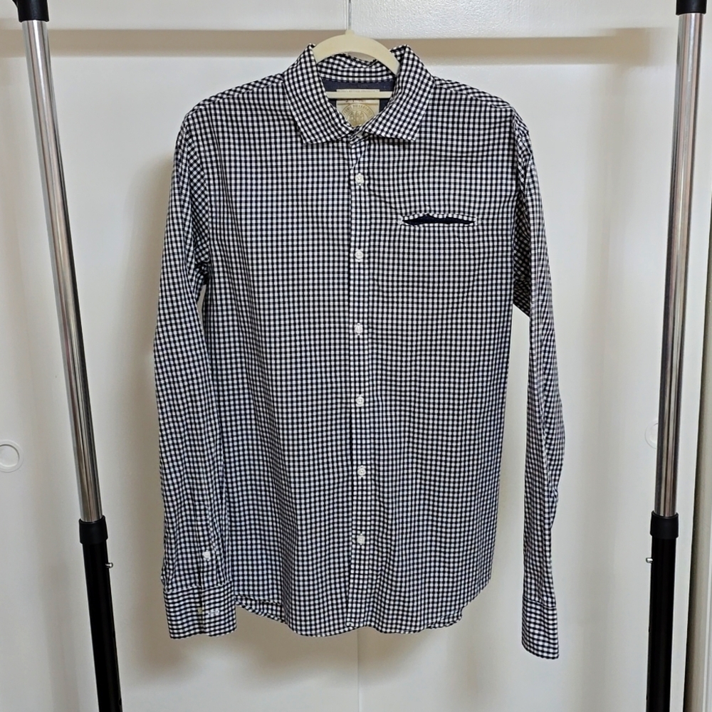 Scotch and Soda Mens Plaid Button Down